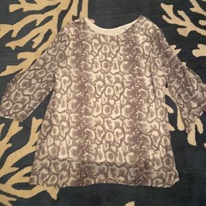 Snake Print Flowy Top